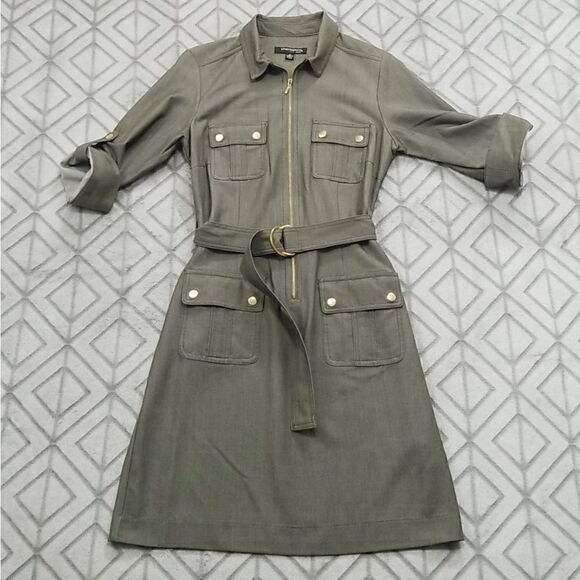 Green Belted Midi Dress  - Picture 1 of 9